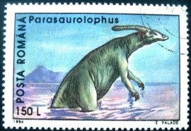 Selo postal da Romênia de 1994 Parasaurolophus