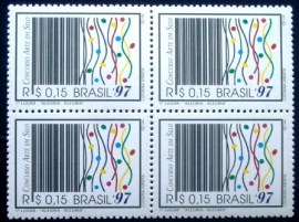 Quadra de selos postais do Brasil de 1997 Alegria Alegria