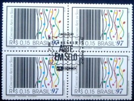 Quadra de selos postais do Brasil de 1997 Alegria Alegria