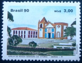 Selo postal de 1990 Igreja Nossa Senhora da Vitória