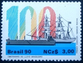 Selo postal do Brasil de 1990 Lloyd Brasileiro