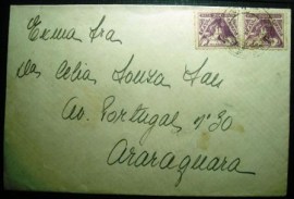 Envelope Circulado em 1936 São Paulo x Araraquara