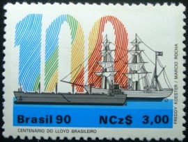 Selo postal do Brasil de 1990 Lloyd Brasileiro