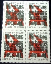 Quadra de selos postais do Brasil de 1997 Direitos Humanos