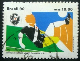 Selo postal do Brasil de 1990 Vasco da Gama - C 1672 U