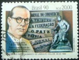 Selo postal COMEMORATIVO do Brasil de 1991 - C 1673 U