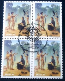 Quadra de selos do Brasil de 1997 José de Anchieta