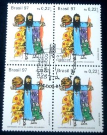 Quadra de selos postais do Brasil de 1997 Guerra de Canudos
