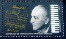 Selo postal do Brasil de 1997 Francisco Mignone