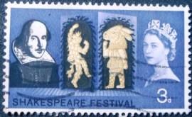 Selo postal do Reino Unido de 1964 Shakespeare Festival