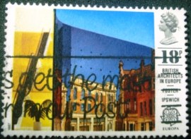 Selo postal do Reino Unido de 1987 Willis Faber and Dumas Building