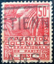 Selo postal da França de 1930 International Colonial Exhibition