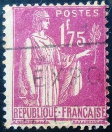Selo postal da França de 1932 Type Peace 1,75