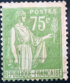 Selo postal da França de 1932 Type Peace 75