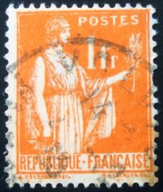 Selo postal da França de 1933 Type Peace 1