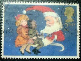 Selo postal do Reino Unido de 1997 Children and Father Christmas
