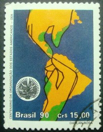 Selo postal COMEMORATIVO do Brasil de 1991 - C 1715 U