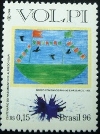 Selo postal Comemorativo do Brasil de 1996 - C 1988 M