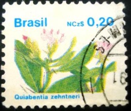 Selo postal Regular emitido no Brasil em 1989 - 670 U