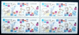 Quadra de selos postais do Brasil de 1992 SENAI