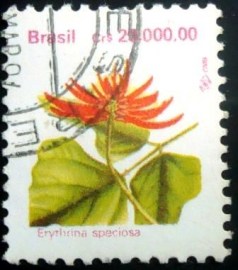 Selo postal regular emitido no Brasil em 1993 - 694 U