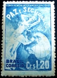Selo postal comemorativo do Brasil de 1947 - C 229 N
