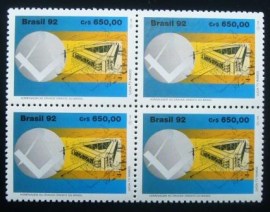 Quadra de selos postais do Brasil de 1992 Grande Oriente