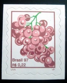 Selo postal do Brasil de 1997 Uvas