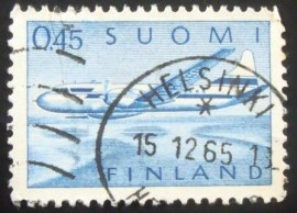 Selo postal da Finlândia de 1963 Aircraft Convair 563 Ux