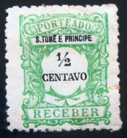 Selo postal de São Tomé e Príncipe de 1921 Numbers ½