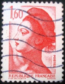 Selo postal da França de 1982 Liberté de Gandon 1,60