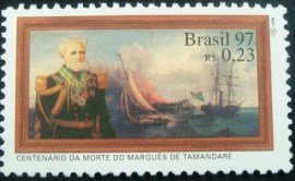Selo postal do Brasil de 1997 Marquês de Tamandaré