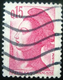 Selo postal da França de 1982 Liberté de Gandon 0,15