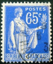 Selo postal da França de 1937 Type Peace 65