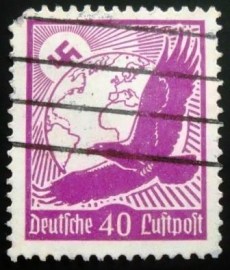 Selo postal da Alemanha Reich de 1934 Golden Eagle and globe 40