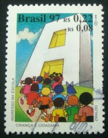 Selo postal do Brasil de 1997 Escola