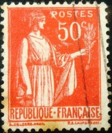 Selo postal da França de 1933 Type Peace (IIA)