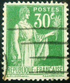 Selo postal da França de 1933 Type Peace 30