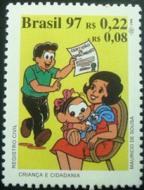 Selo postal do Brasil de 1997 Registro Civil