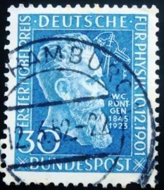 Selo postal da Alemanha de 1951 Wilhelm Conrad Röntgen