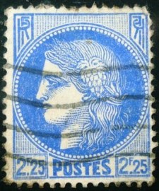 Selo postal da França de 1939 Ceres 2,25