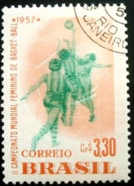 Selo postal Comemorativo do Brasil de 1957 - C 393A MCC