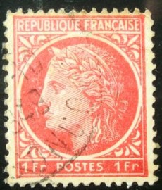 Selo postal da França de 1945 Ceres Mazelin 1