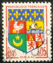 Selo postal da França de 1960 Oran