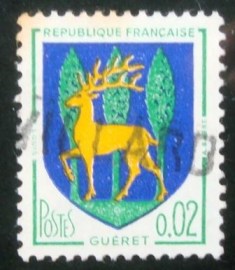 Selo postal da França de 1964 Guéret