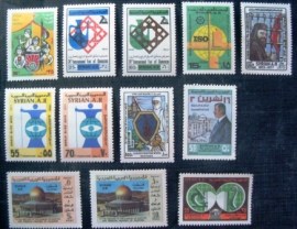 Coleção de selos postais da Síria de 1977