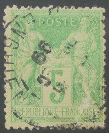 Selo postal da França de 1898 Peace and Commerce 5