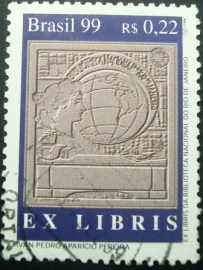 Selo postal do Brasil de 1999 Ex Libris - C 2225 U