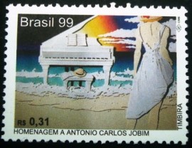 Selo postal do Brasil de 1999 Antonio Carlos Jobim