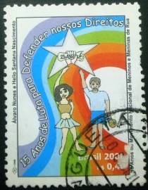 Selo postal do Brasil de 2000 Meninos e Meninas de Rua - C 2296 U